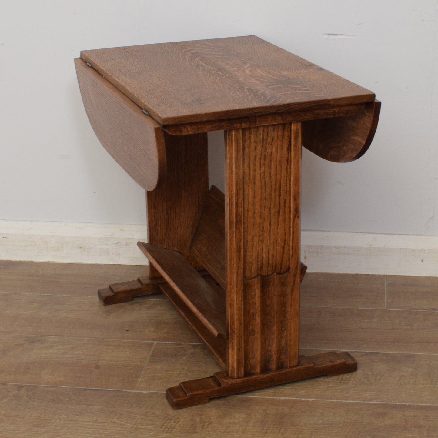 Oak Drop-Leaf Side Table