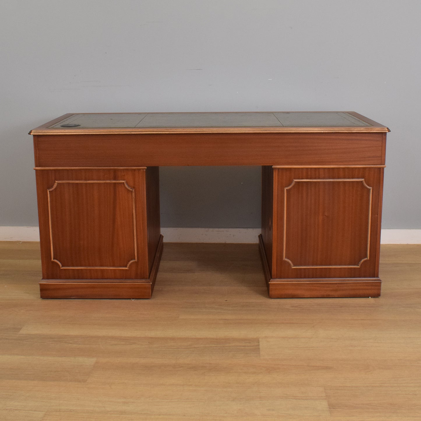 Mahogany Pedestal Writing Desk