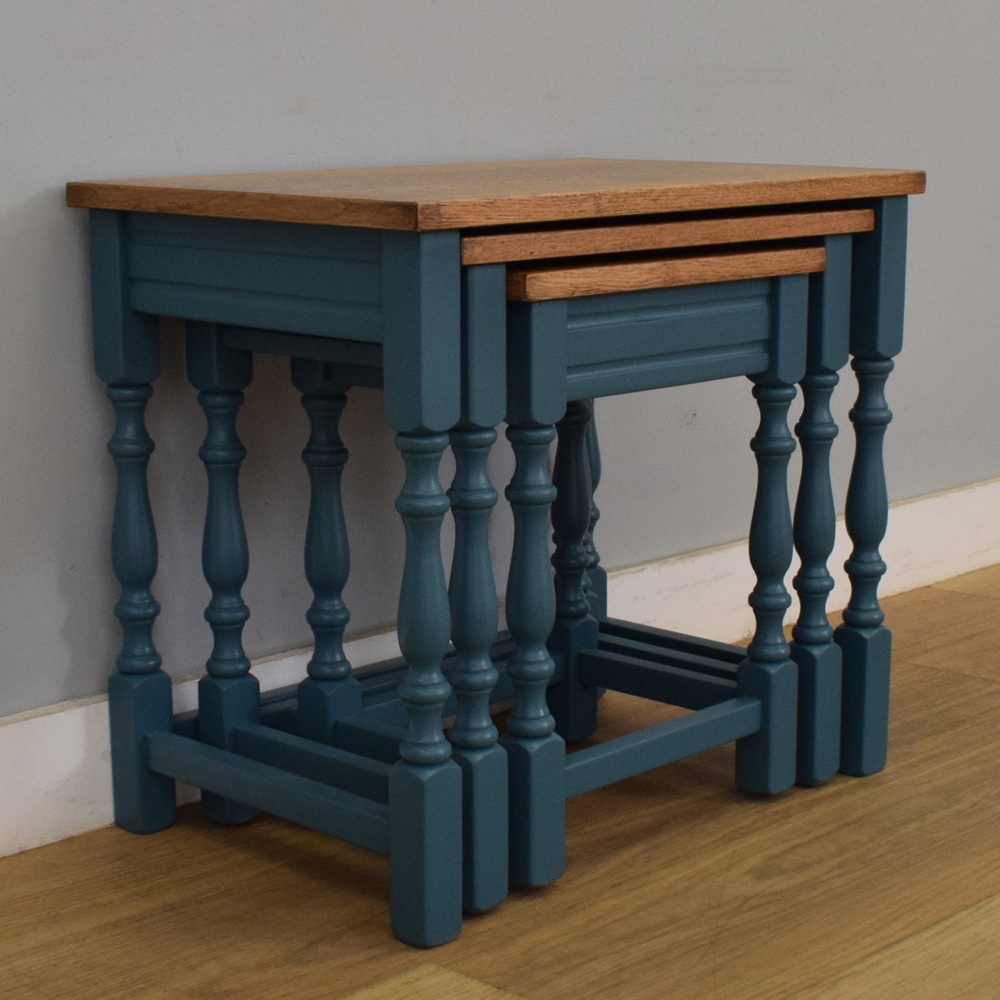 Painted Oak Nest of Tables