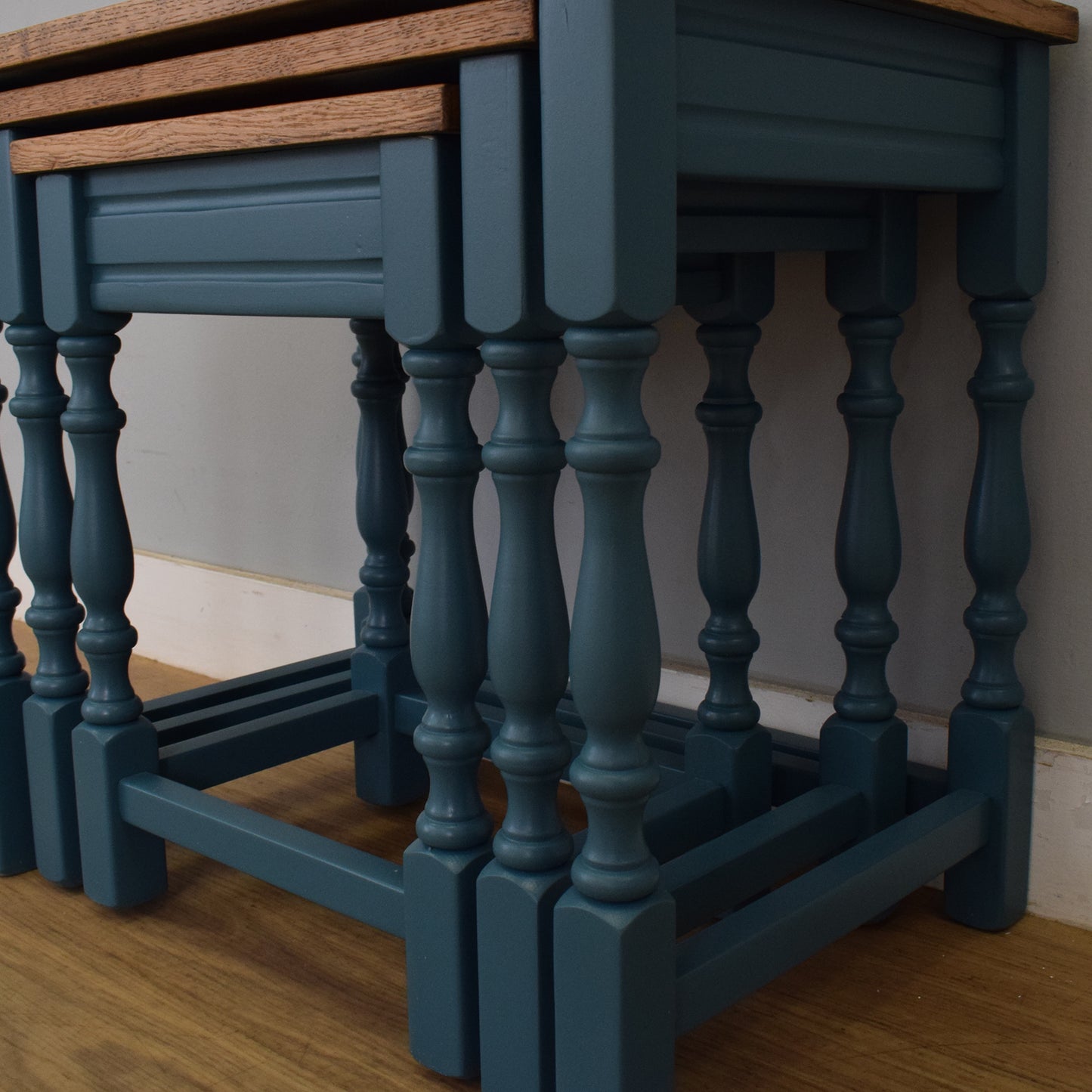 Painted Oak Nest of Tables