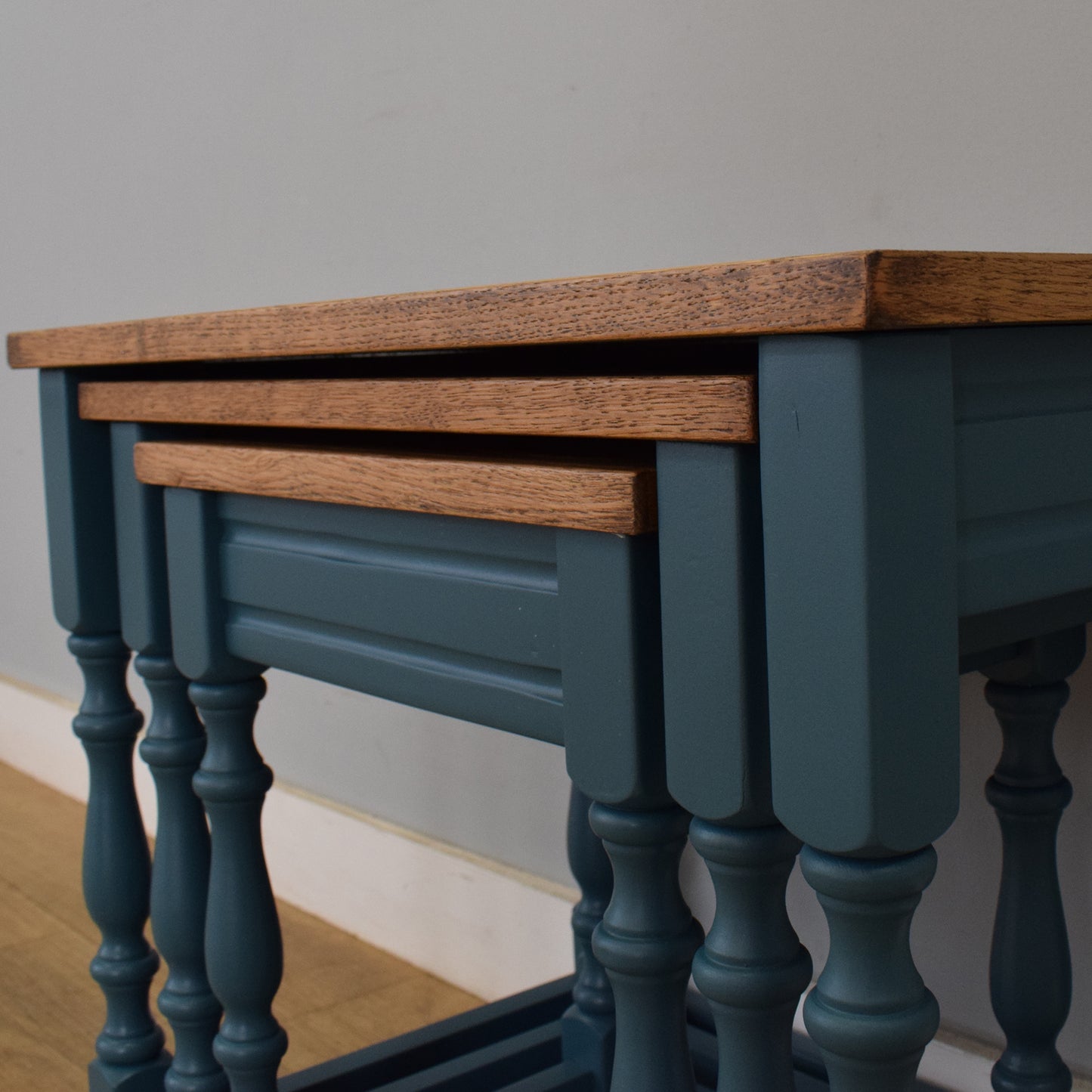 Painted Oak Nest of Tables