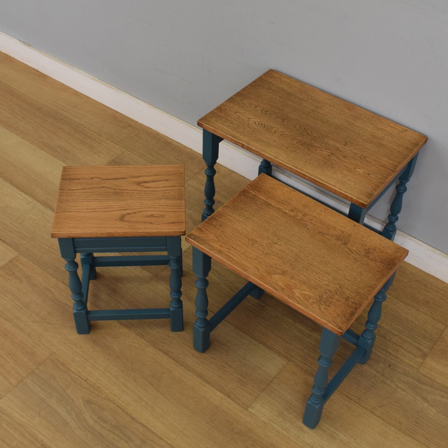 Painted Oak Nest of Tables