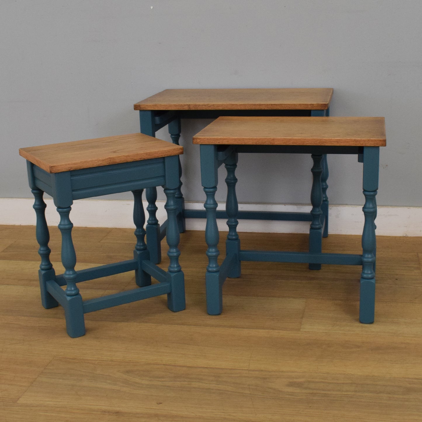 Painted Oak Nest of Tables