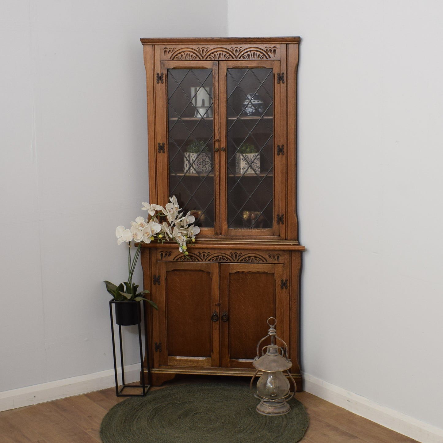 Restored Oak Corner Unit