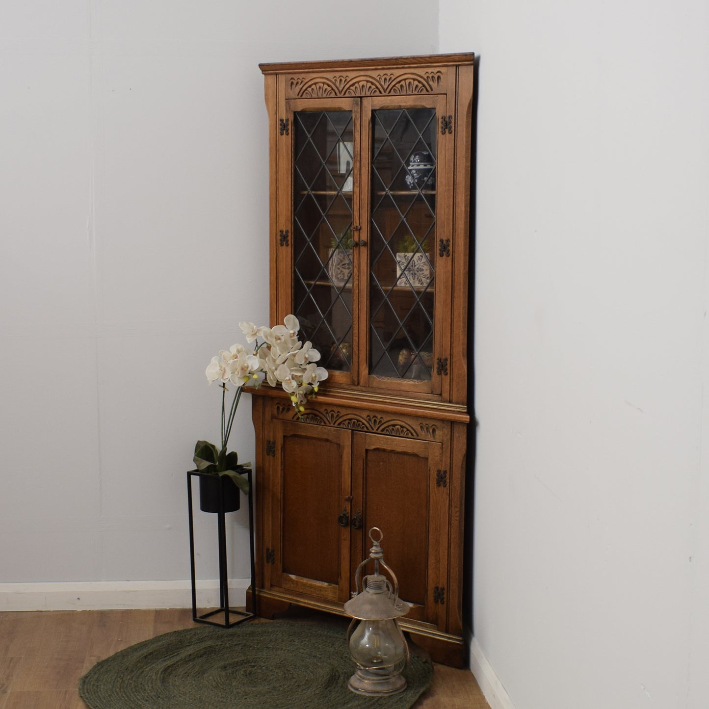 Restored Oak Corner Unit