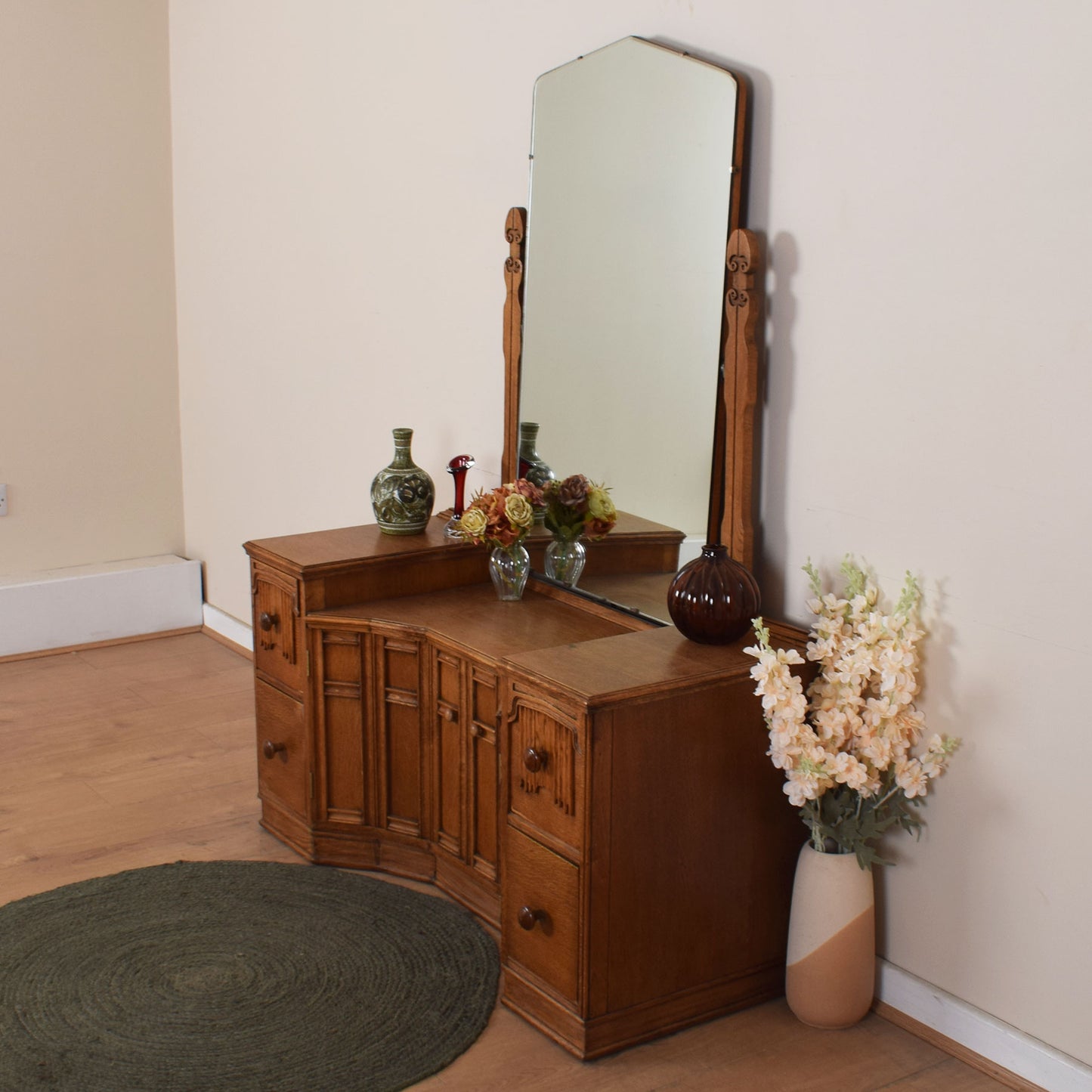 Vintage Oak Dressing Table
