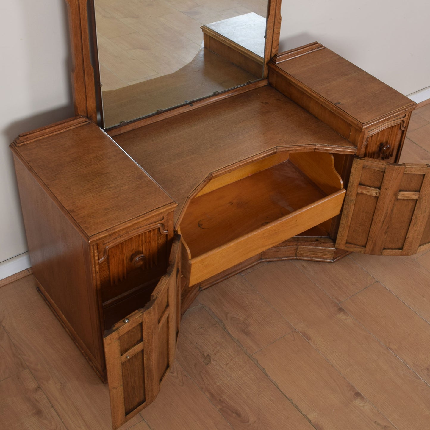 Vintage Oak Dressing Table