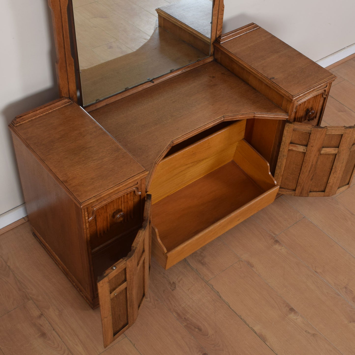 Vintage Oak Dressing Table