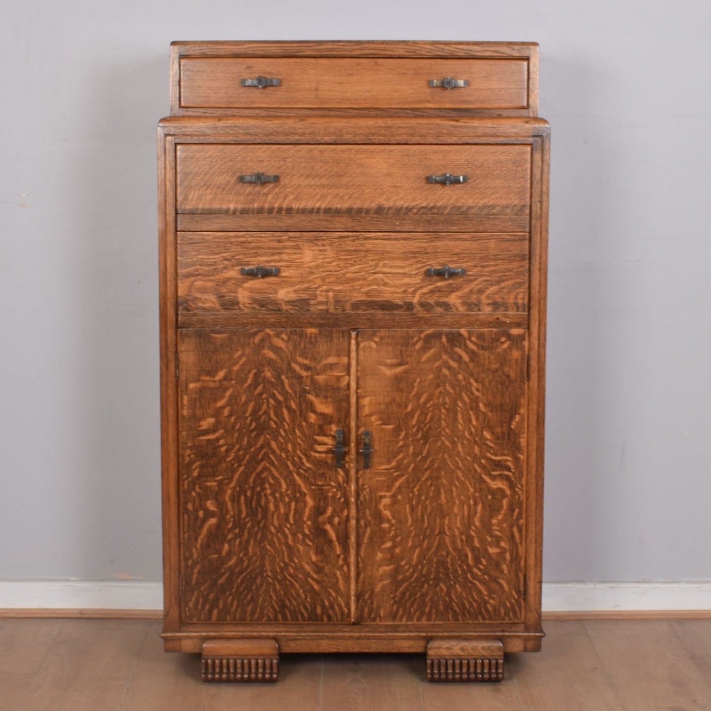 Oak Art-Deco Tallboy