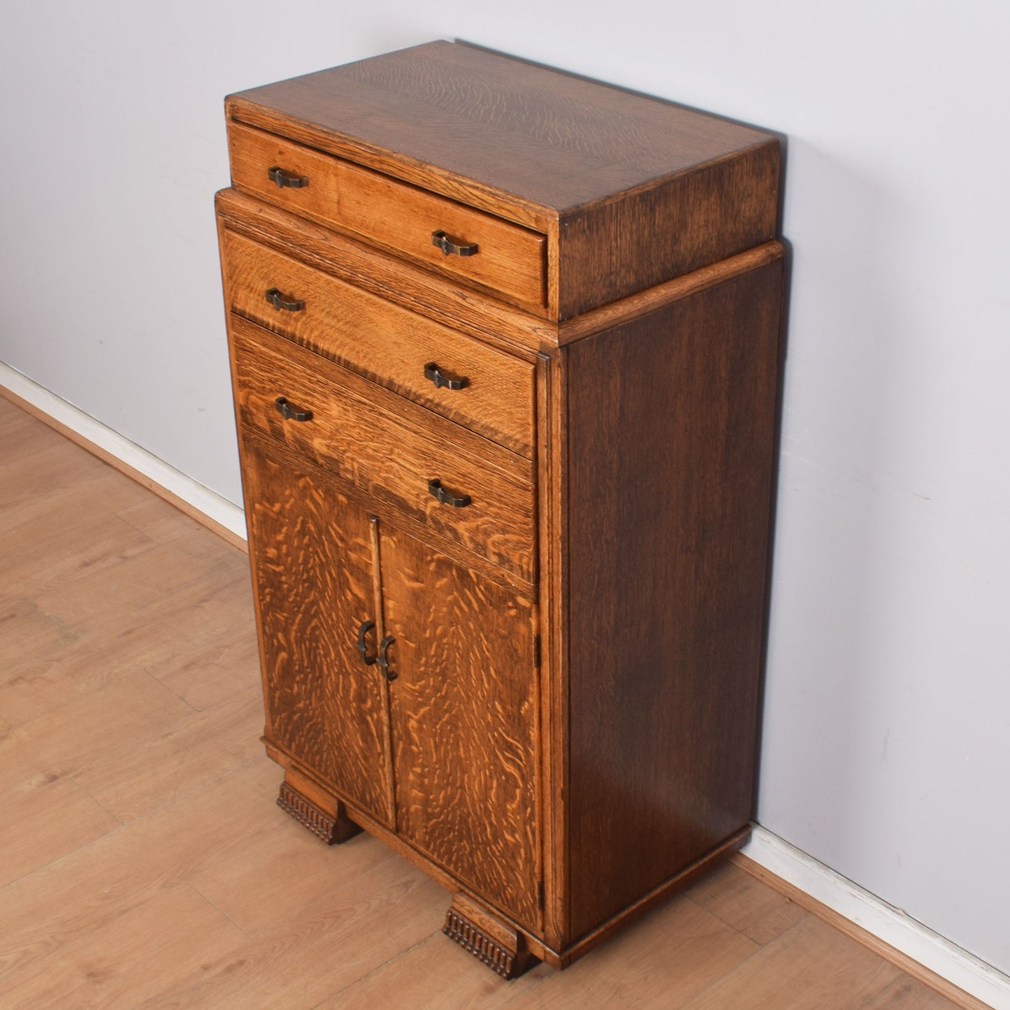 Oak Art-Deco Tallboy