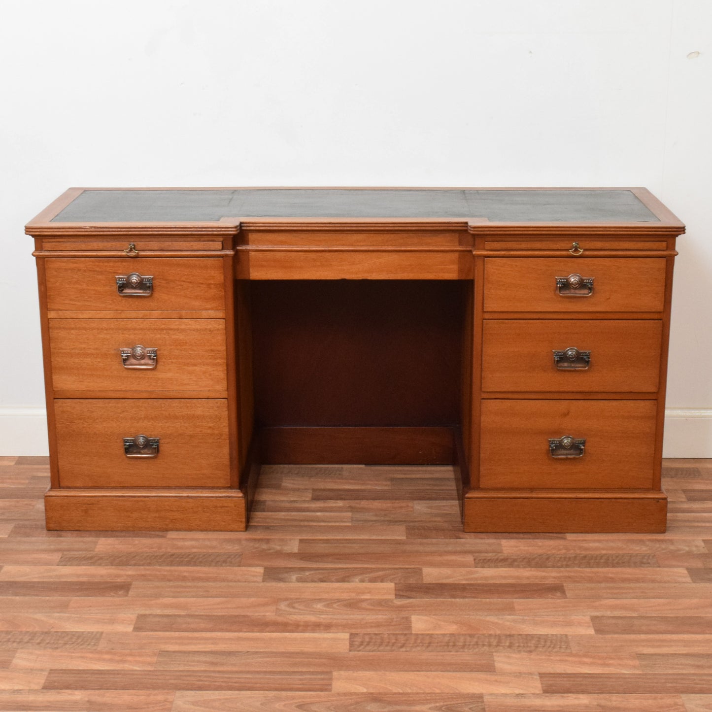 Leather Top Pedestal Desk