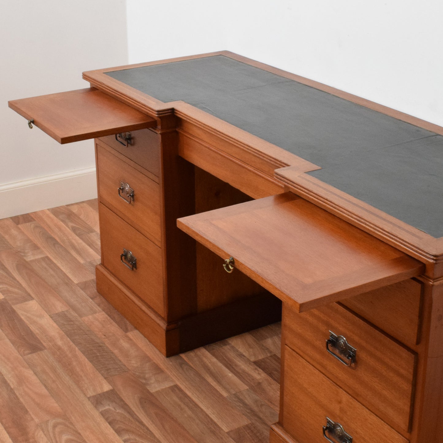 Leather Top Pedestal Desk