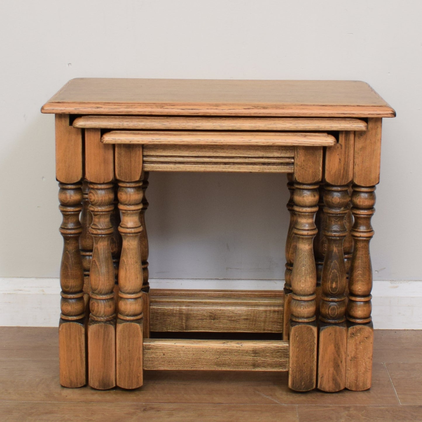 Solid Oak Bevan Funnell Nest Of Tables