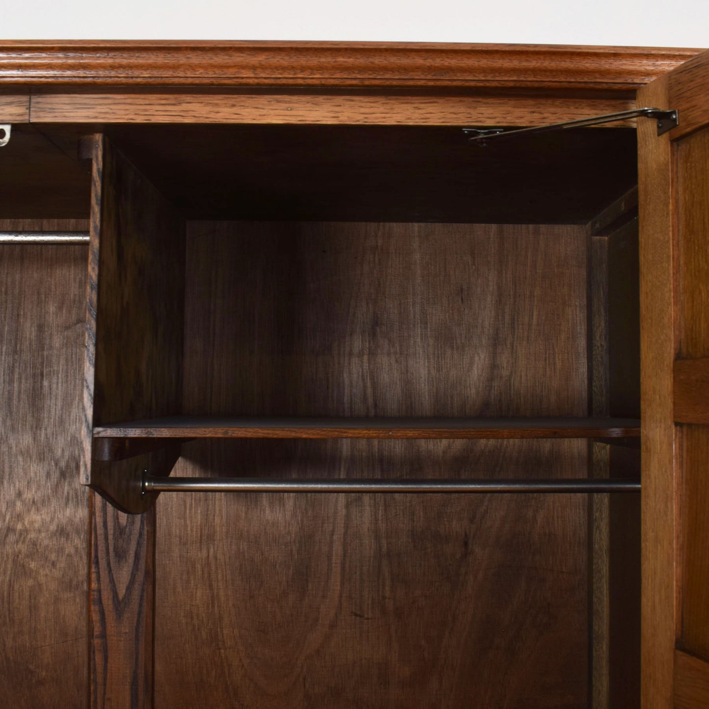 Vintage Oak Double Wardrobe
