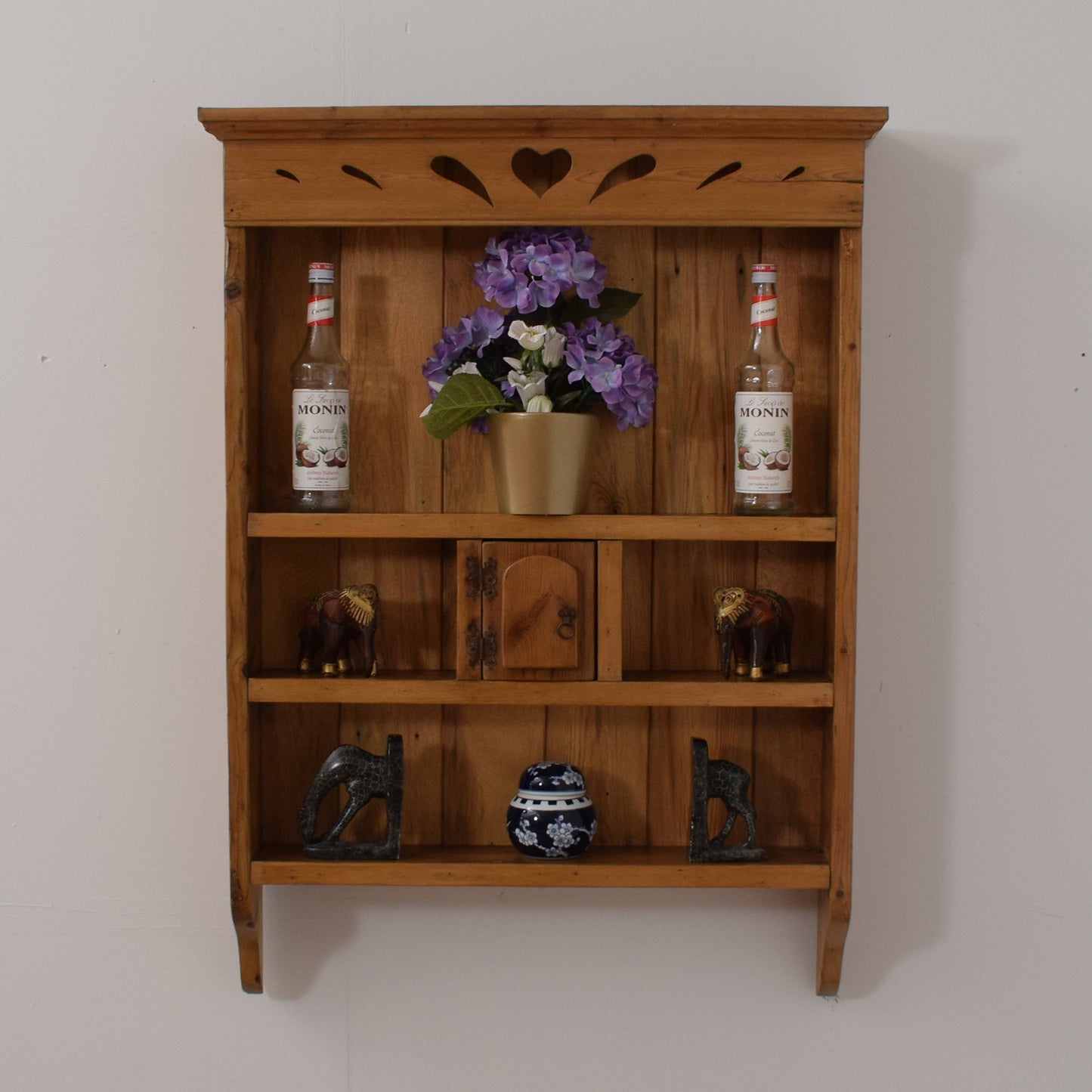 Pine Wall Mounted Shelving Unit