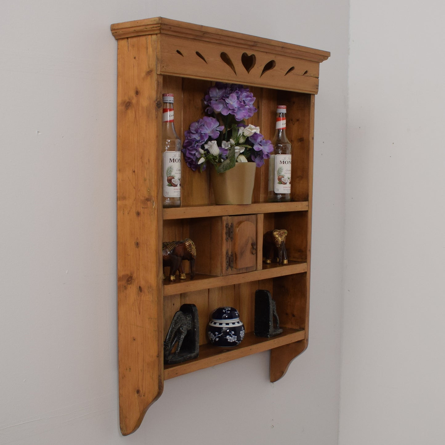 Pine Wall Mounted Shelving Unit