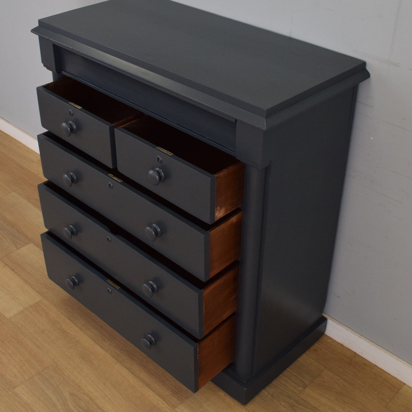 Large Painted Mahogany Chest of Drawers
