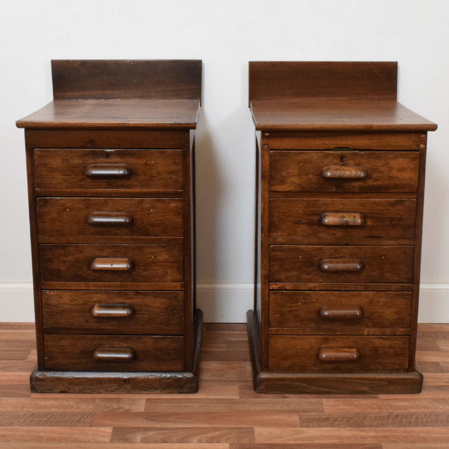 Pair of Rustic Pine Bedsides