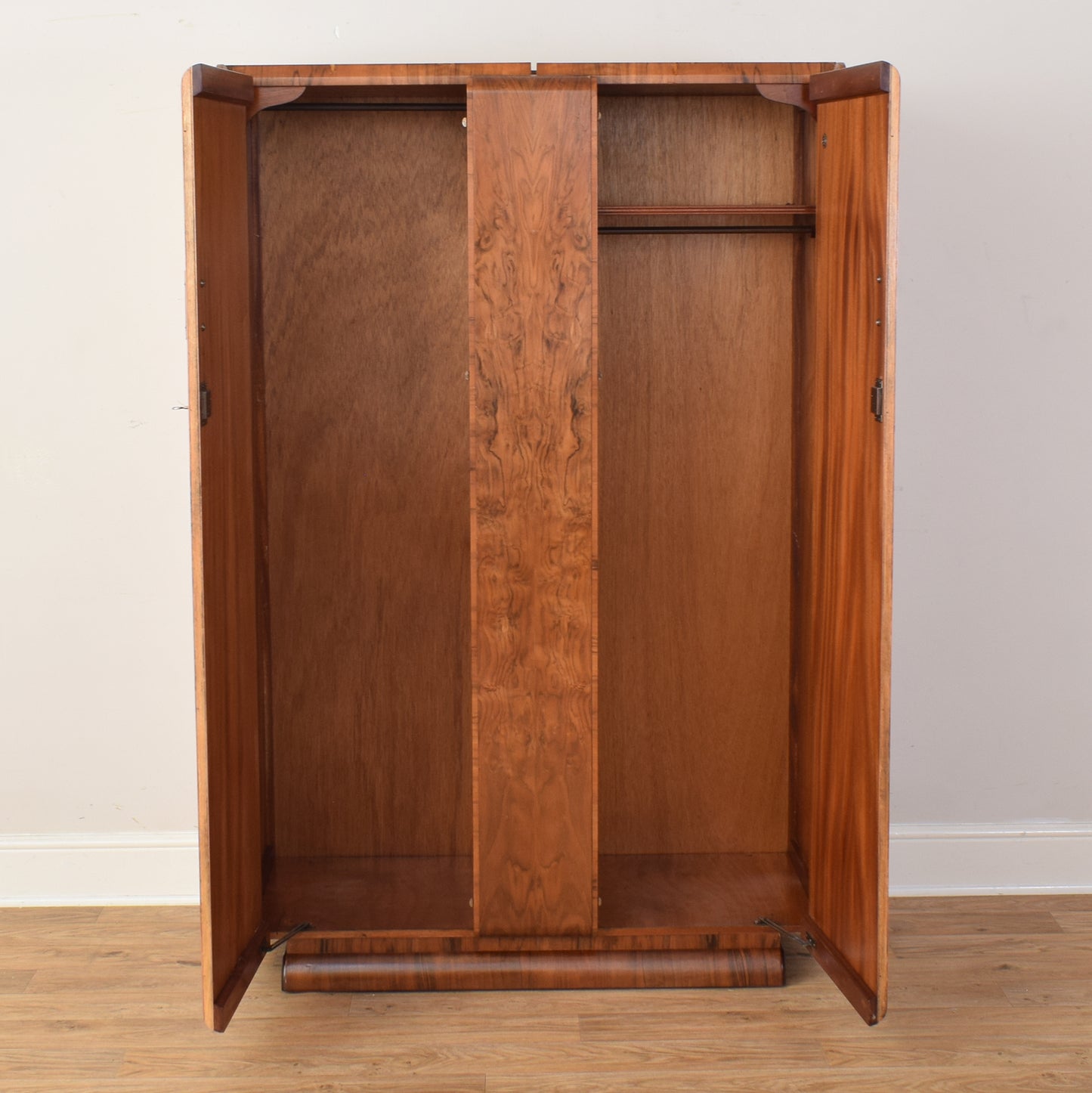 Large Walnut Veneer Wardrobe