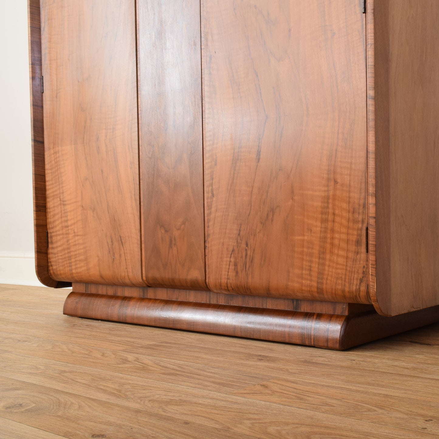 Large Walnut Veneer Wardrobe