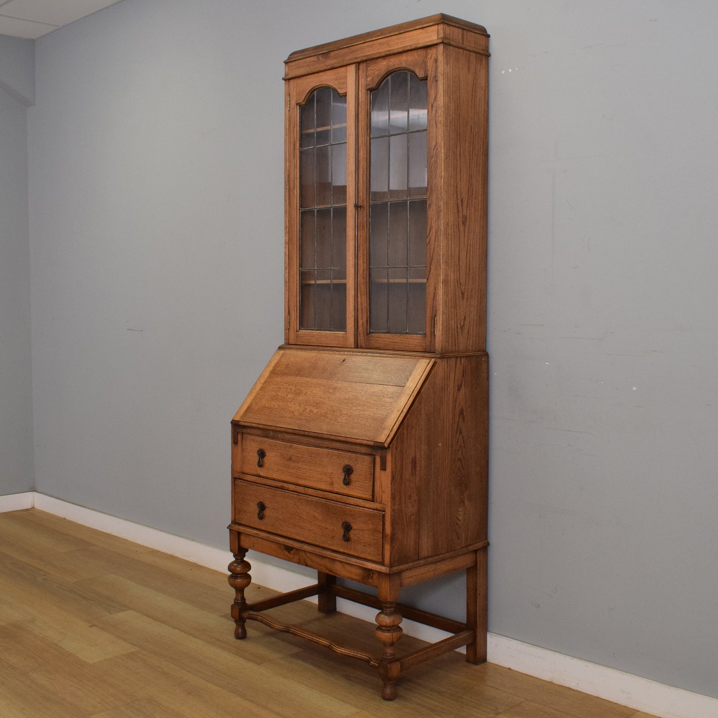 Restored Oak Bureau Bookcase
