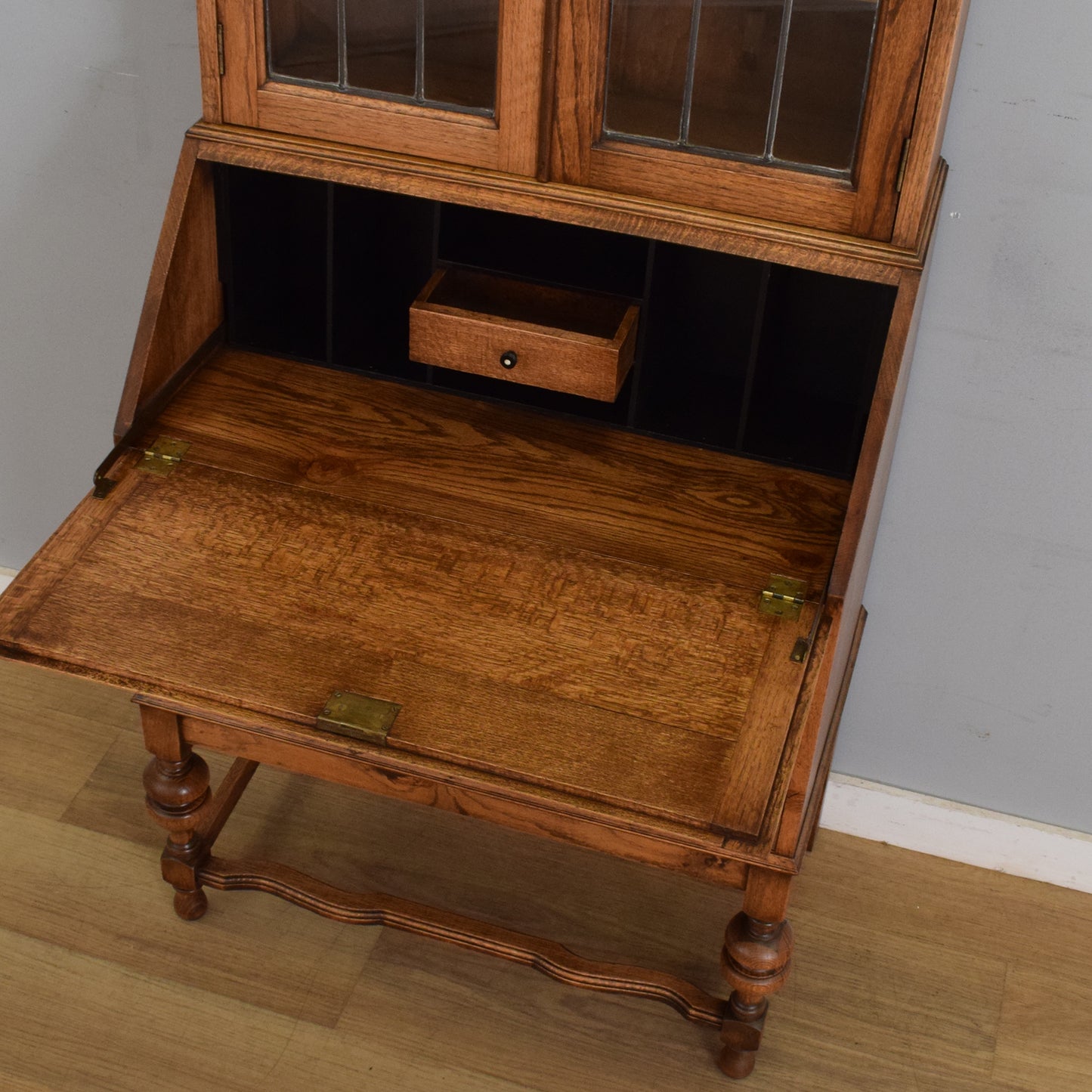 Restored Oak Bureau Bookcase