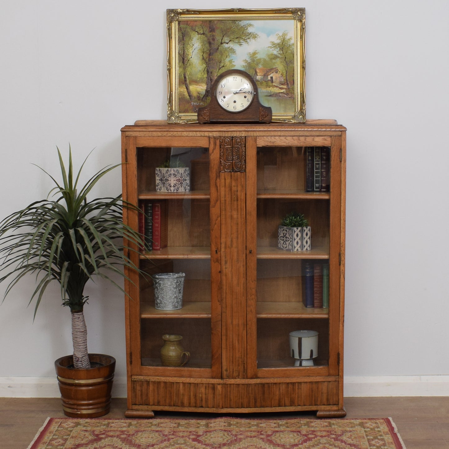 Oak Glazed Bookcase
