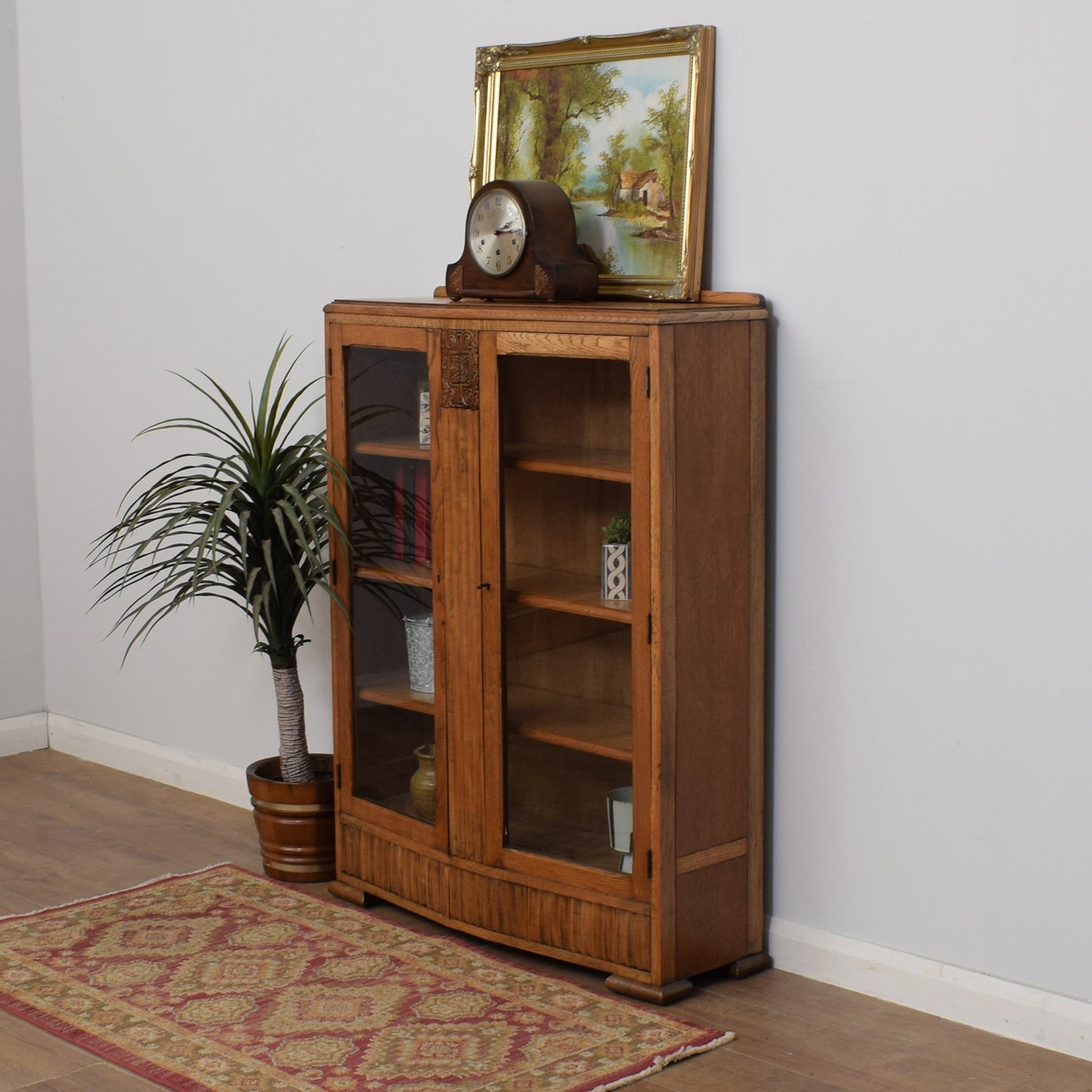 Oak Glazed Bookcase