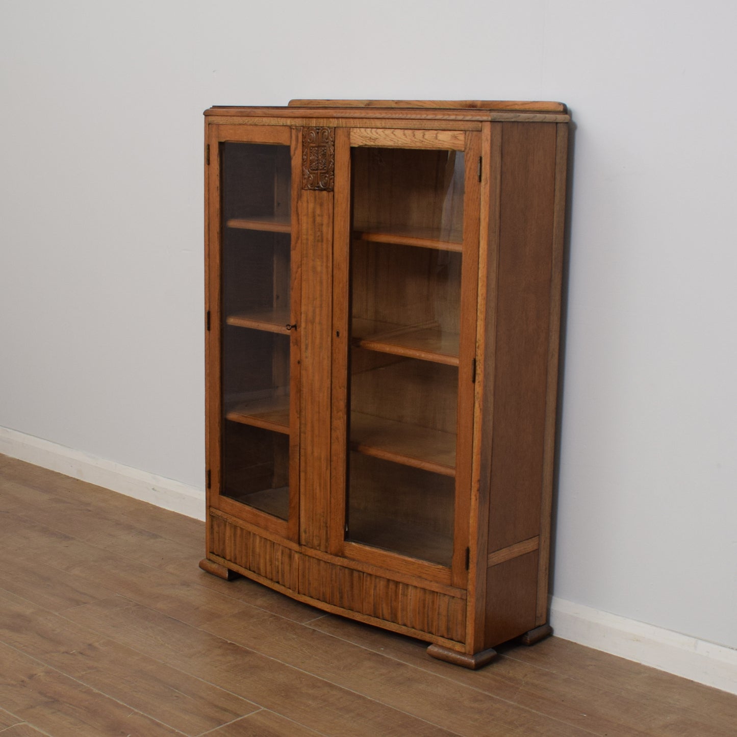 Oak Glazed Bookcase