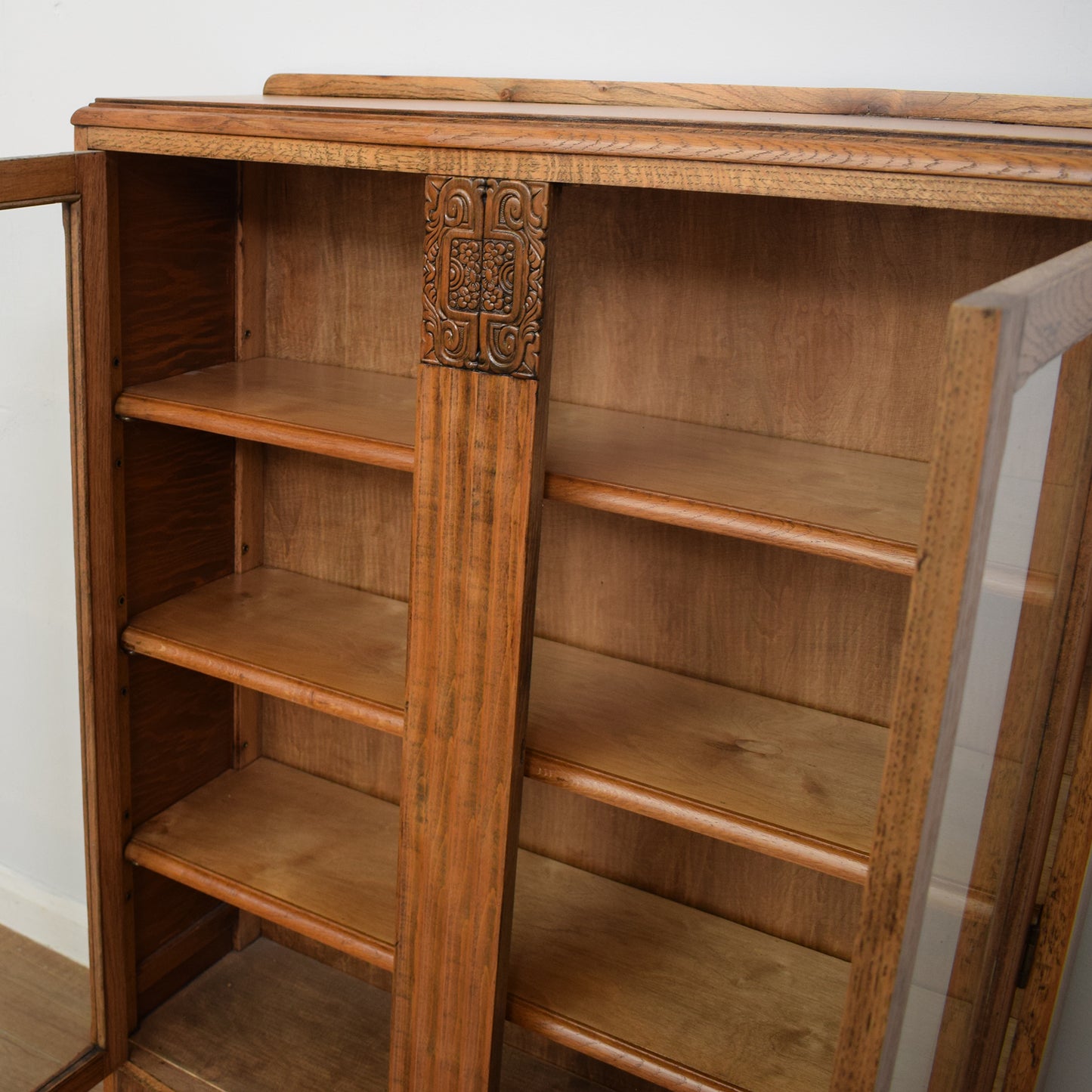 Oak Glazed Bookcase
