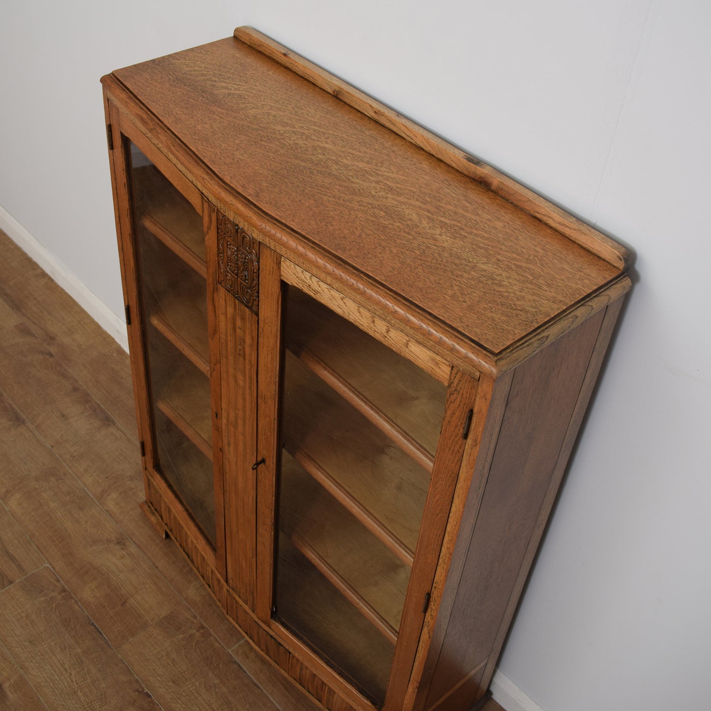 Oak Glazed Bookcase