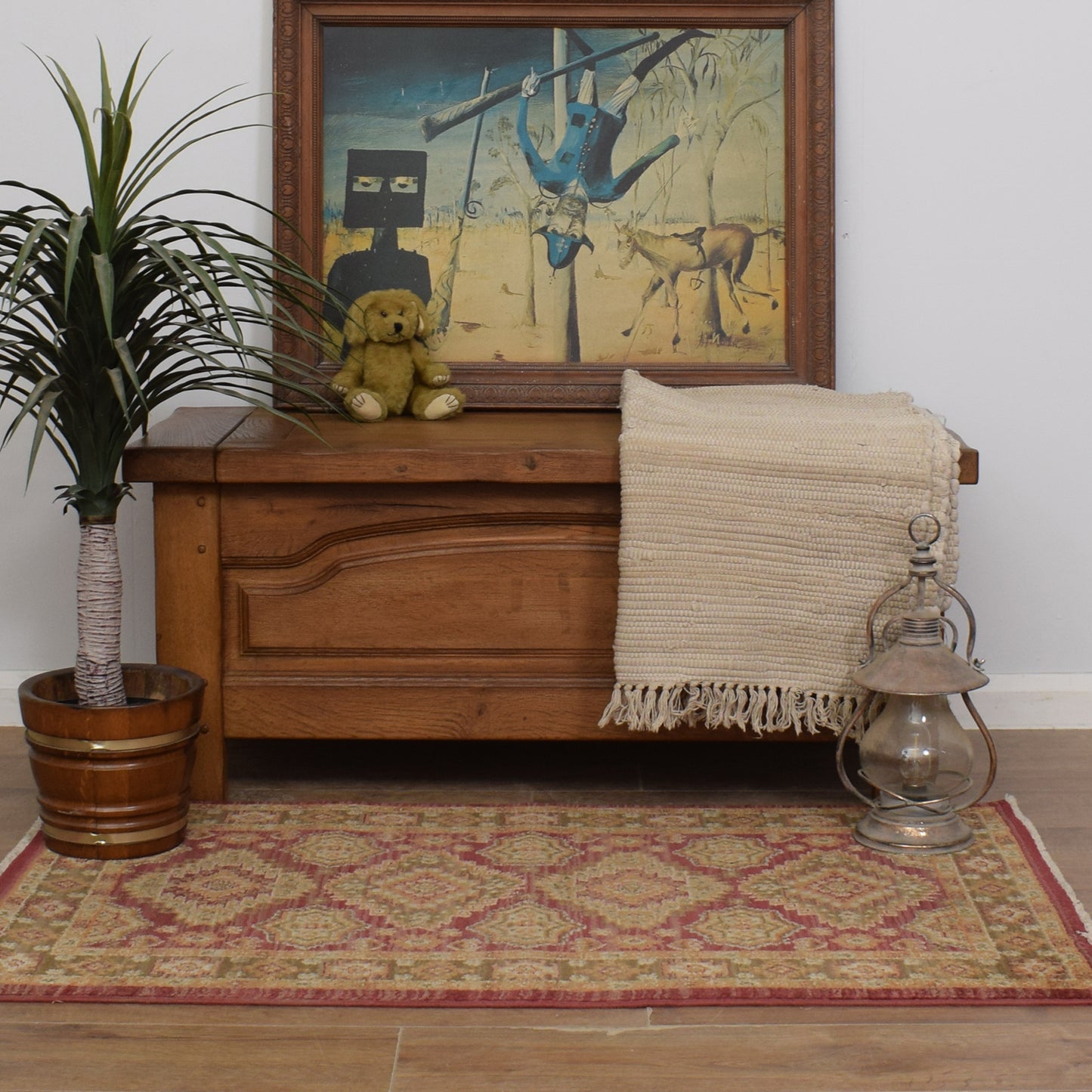 Solid Oak Blanket Box