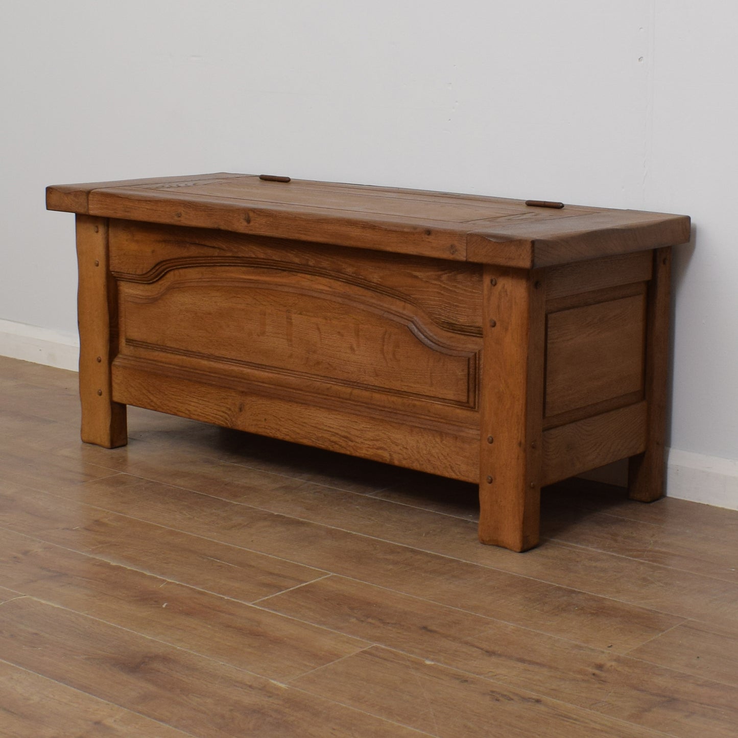 Solid Oak Blanket Box