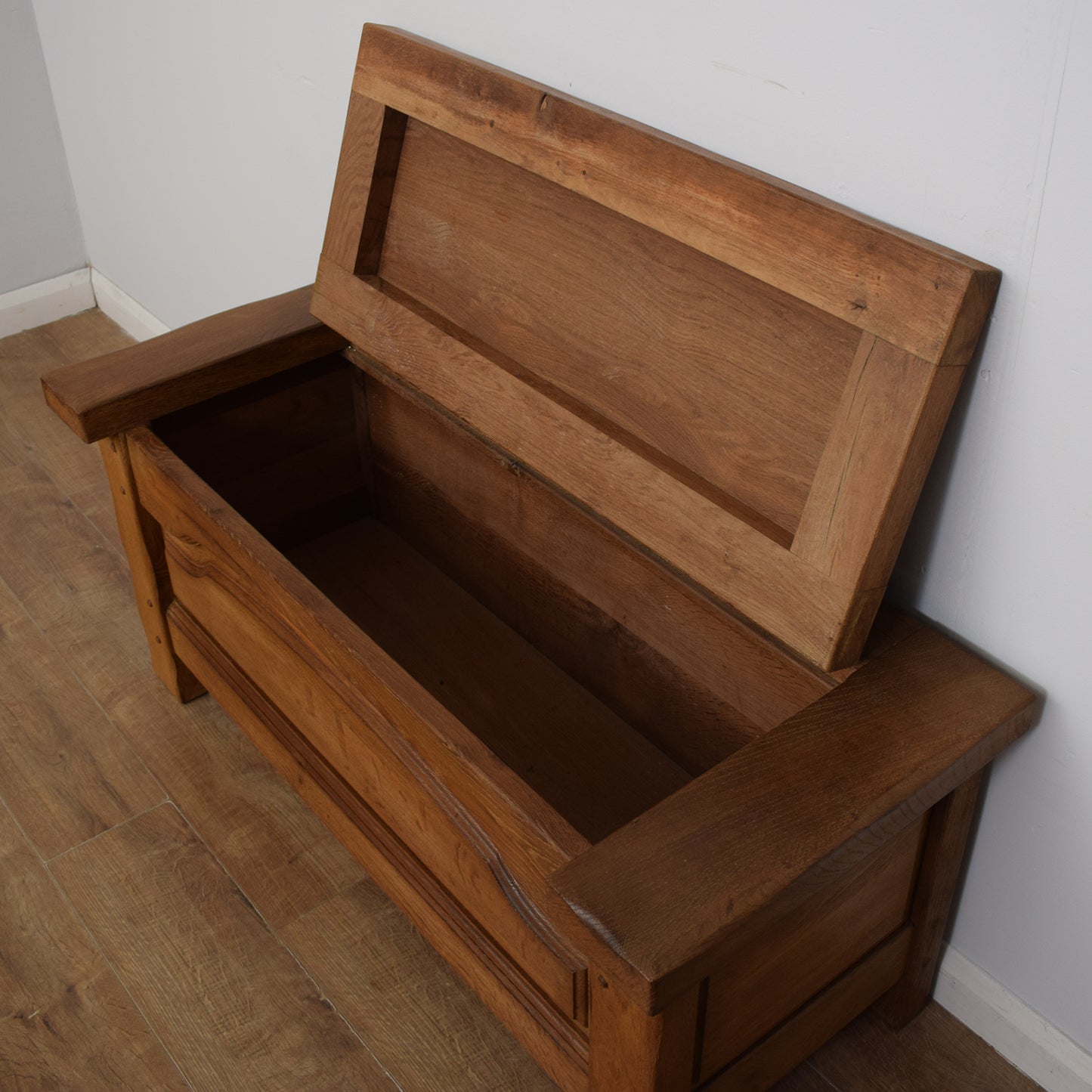 Solid Oak Blanket Box