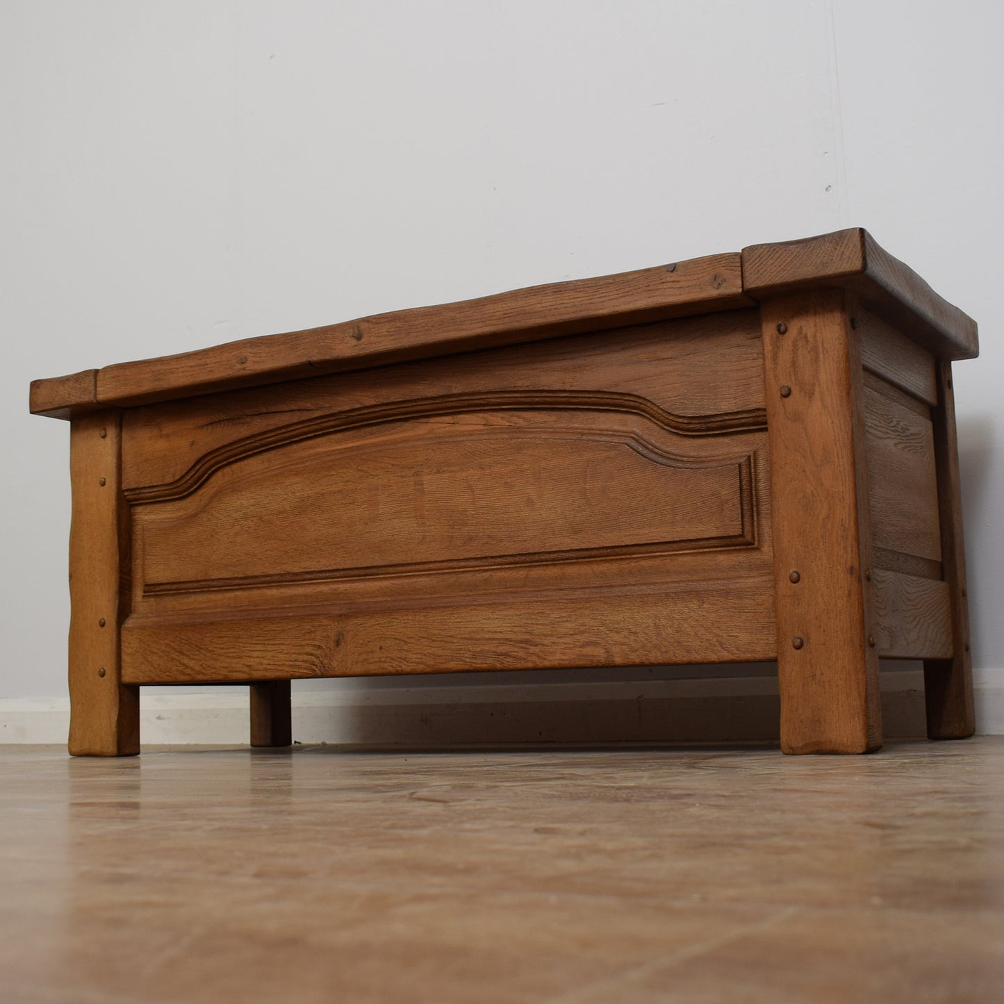 Solid Oak Blanket Box