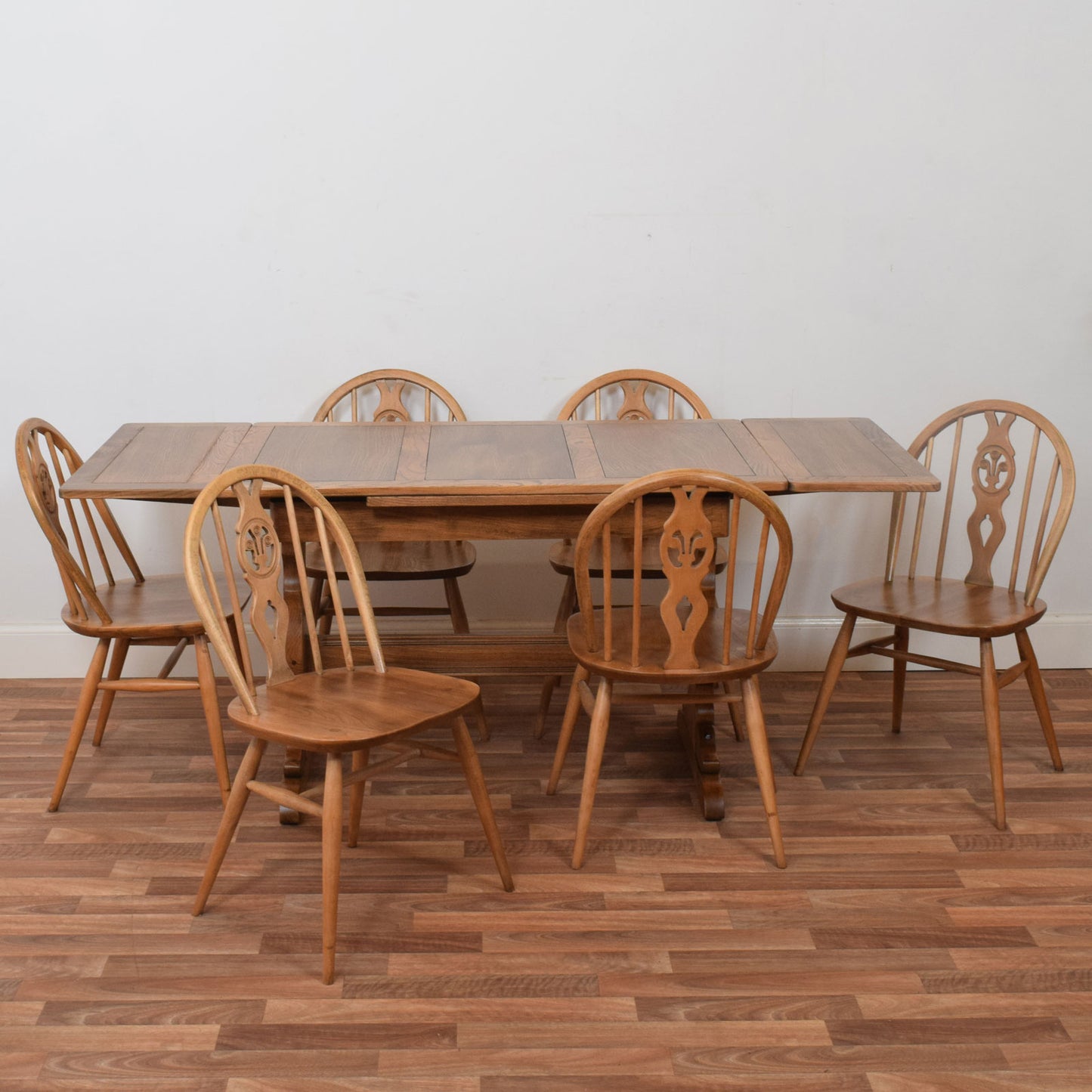 Ercol Draw Leaf Table and Six Chairs