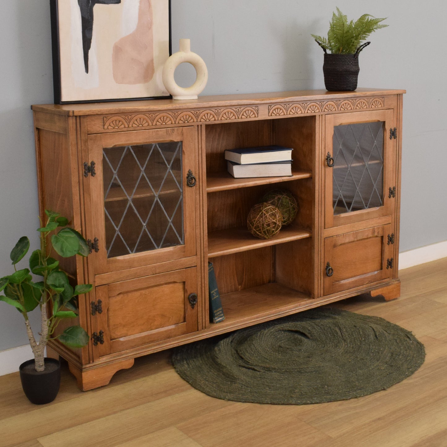 Restored Glazed Display Cabinet