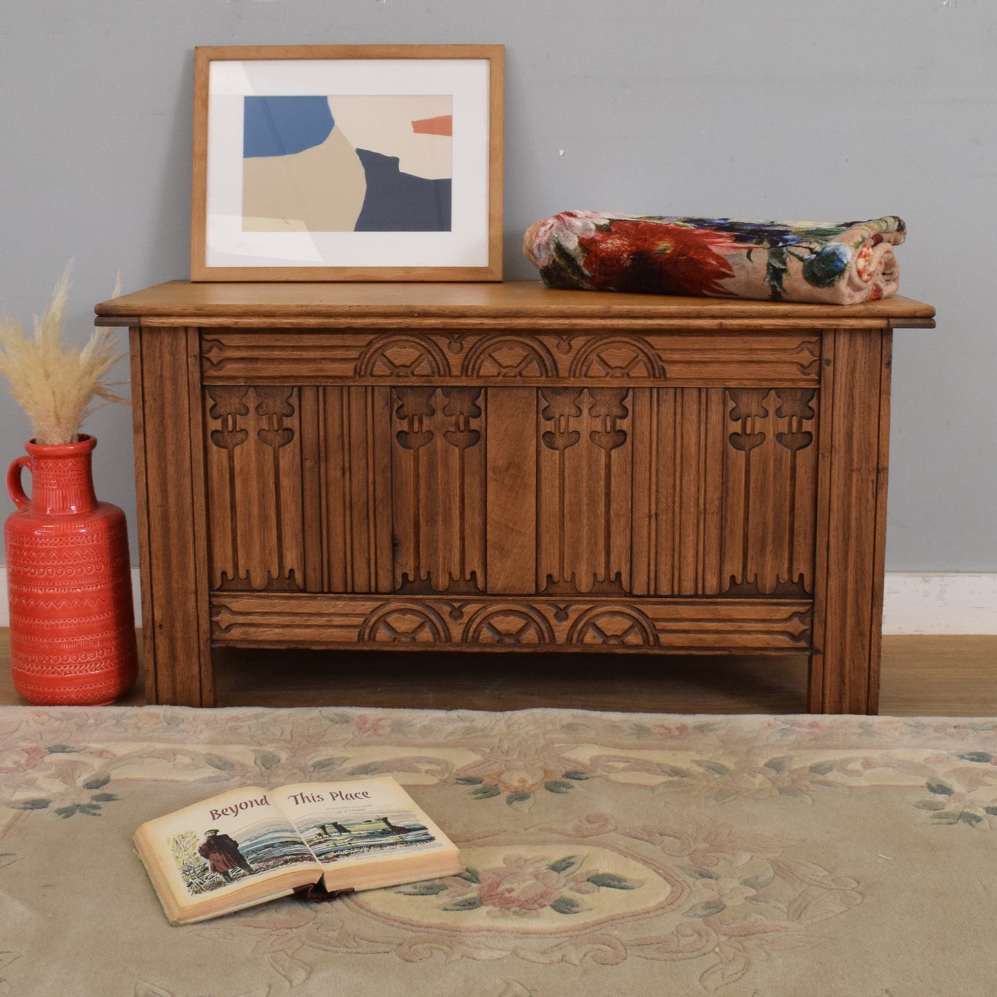 Linenfold Blanket Box