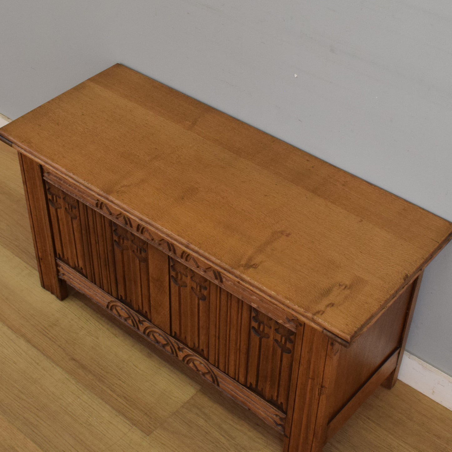 Linenfold Blanket Box