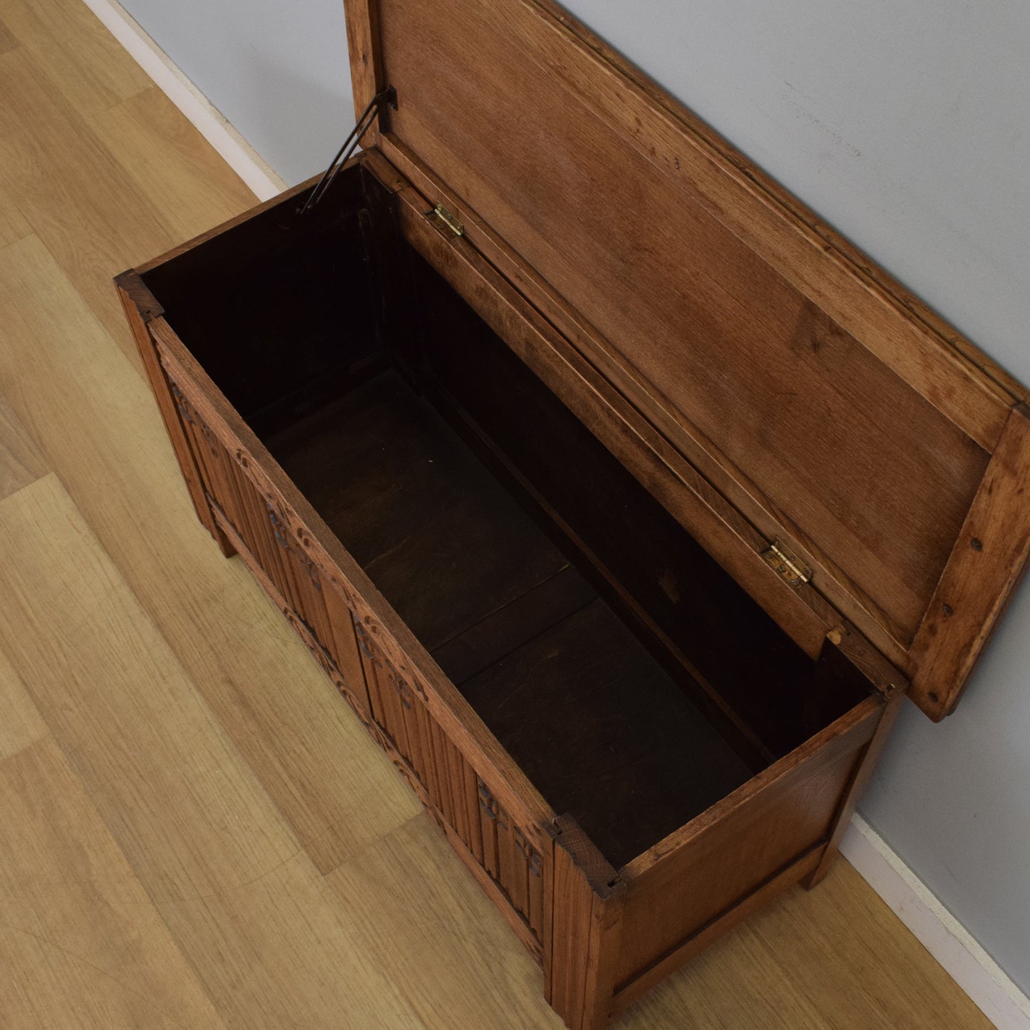 Linenfold Blanket Box