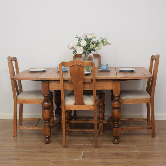 Draw Leaf Table And Four Chairs