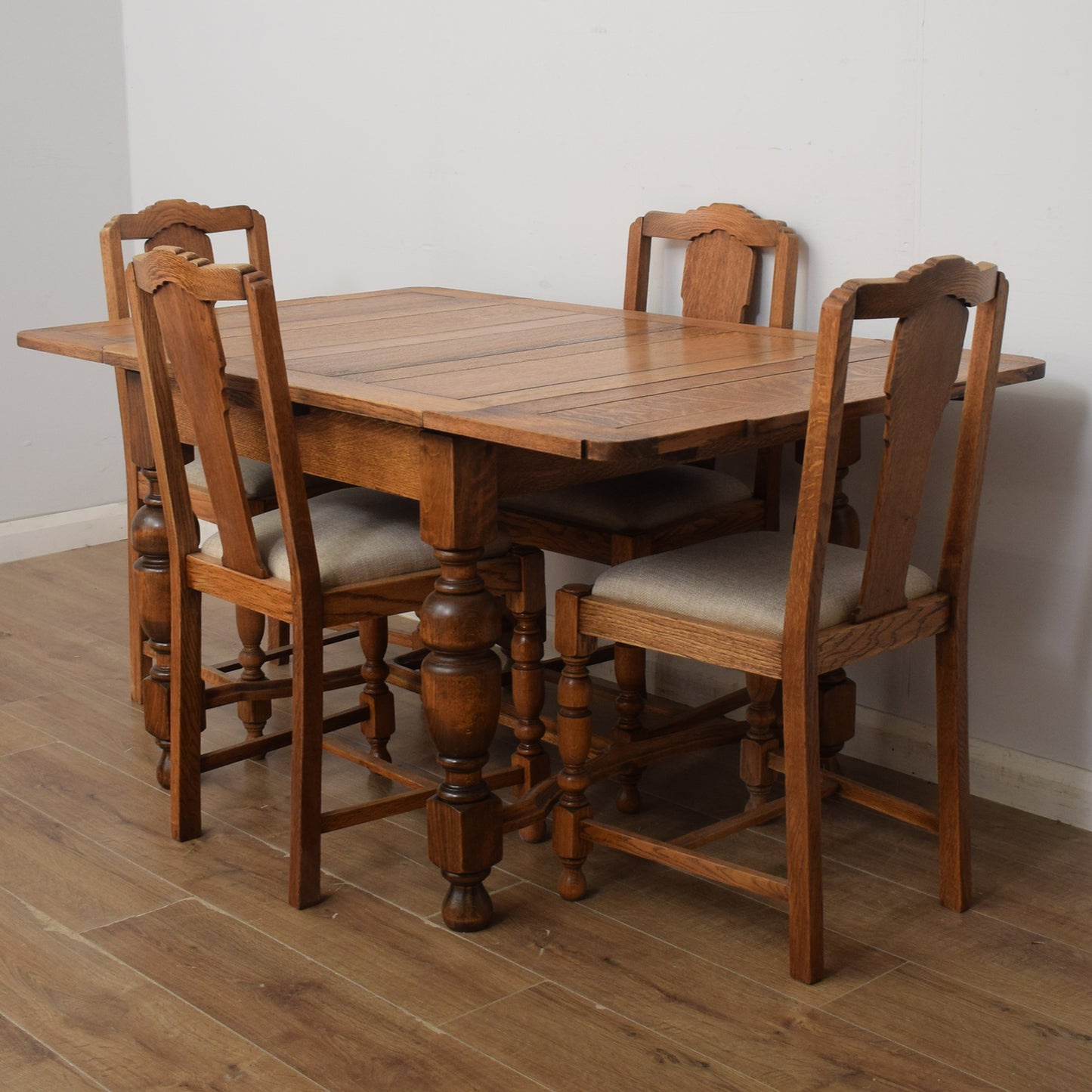Draw Leaf Table And Four Chairs