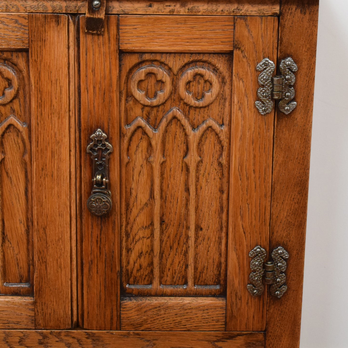 Carved Oak Pot Cupboard