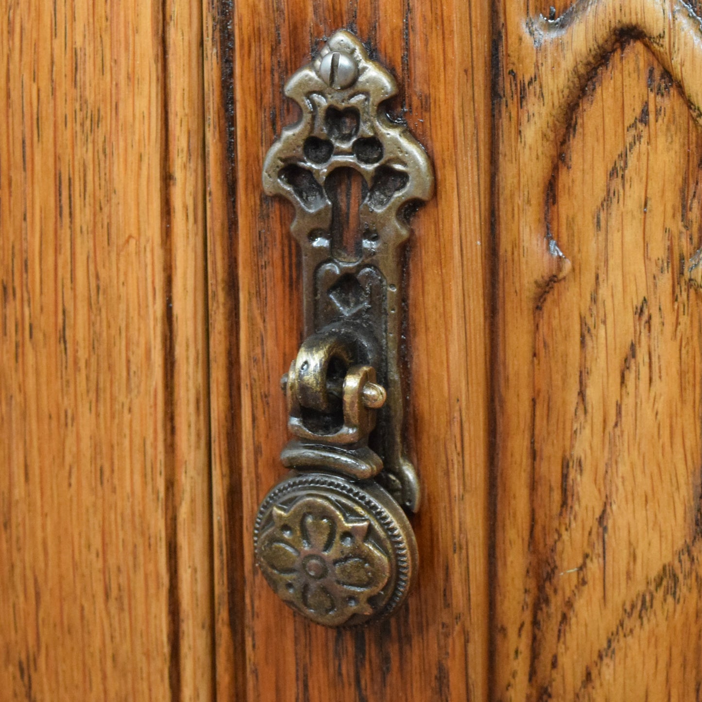 Carved Oak Pot Cupboard