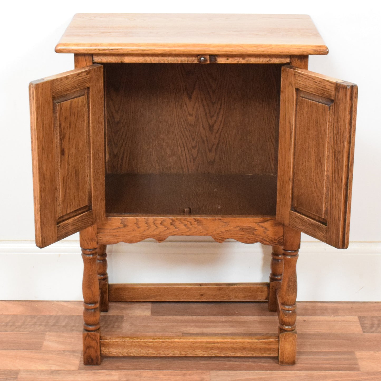 Carved Oak Pot Cupboard