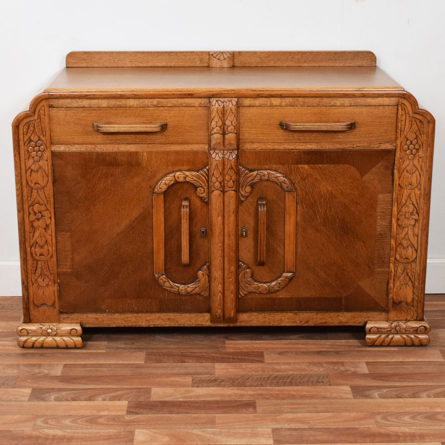 Carved Oak Sideboard