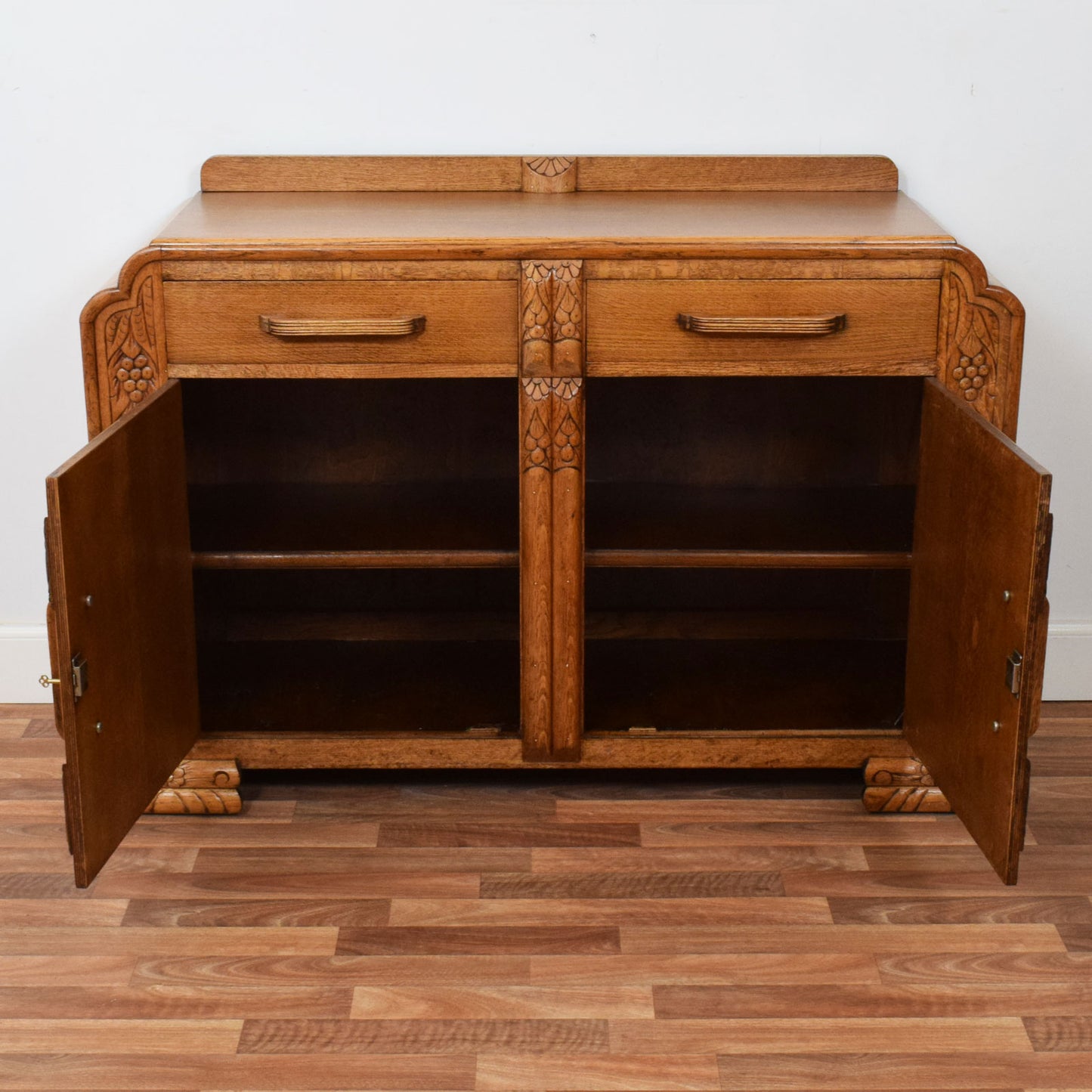 Carved Oak Sideboard