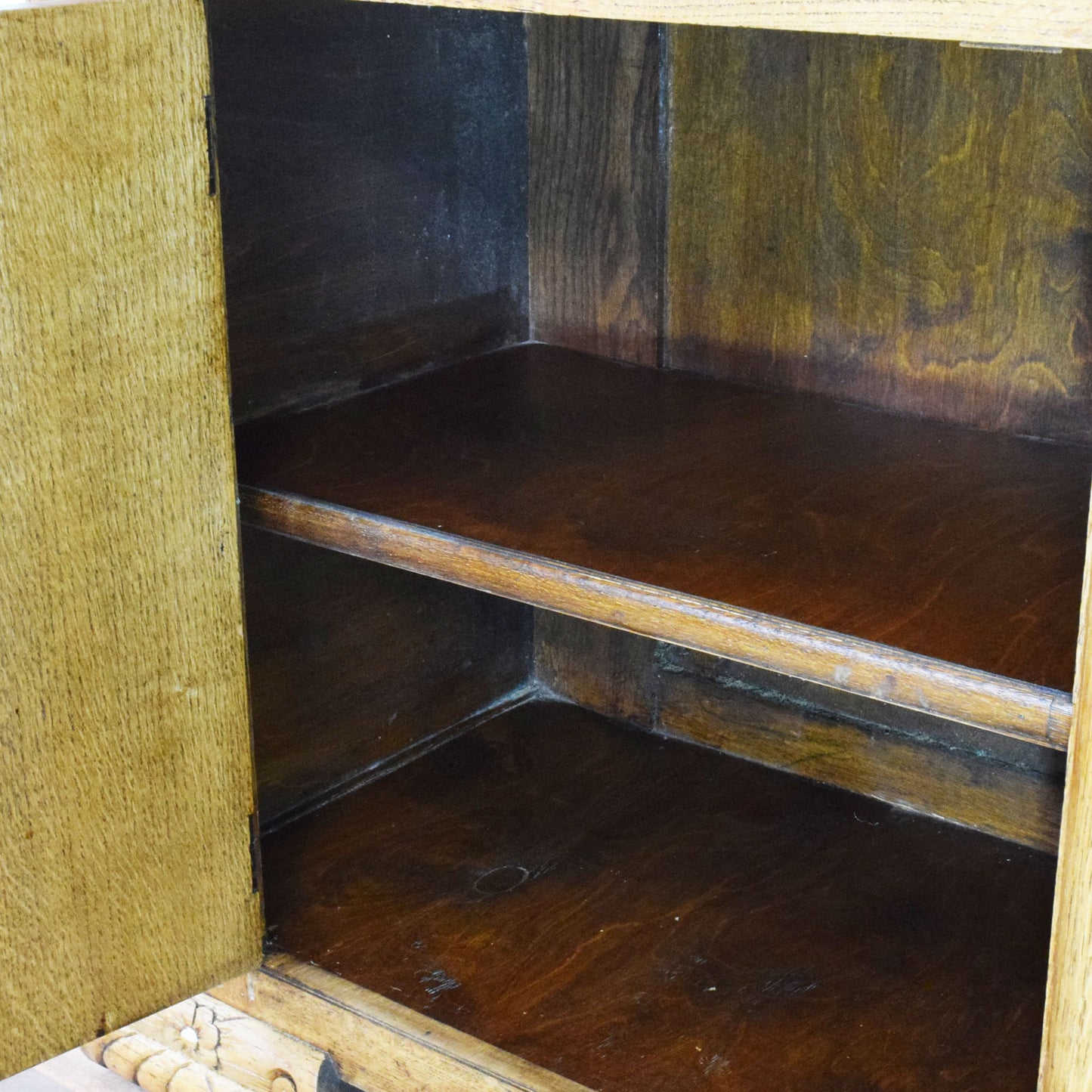 Carved Oak Sideboard