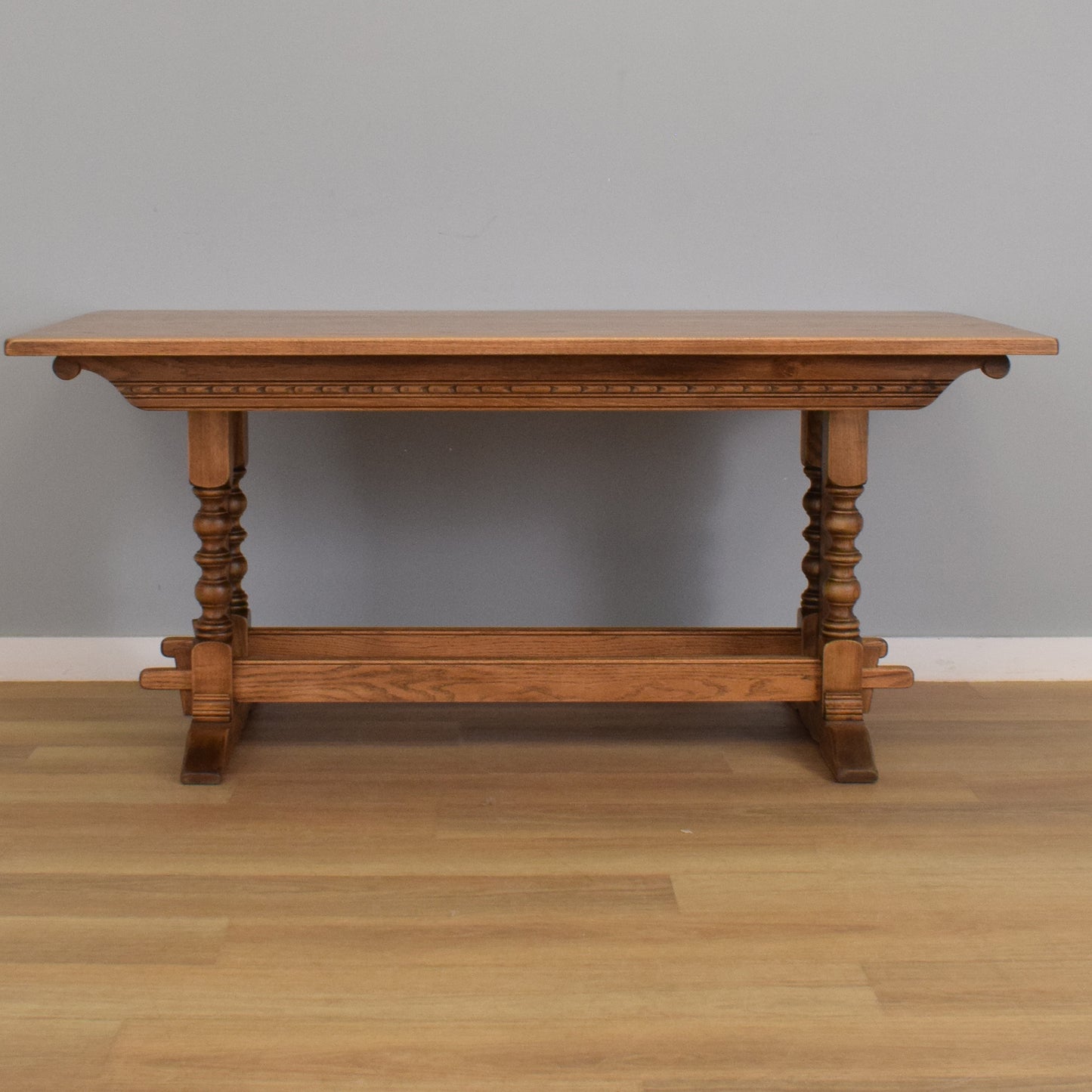 'Old Charm' Oak Table and Six Chairs
