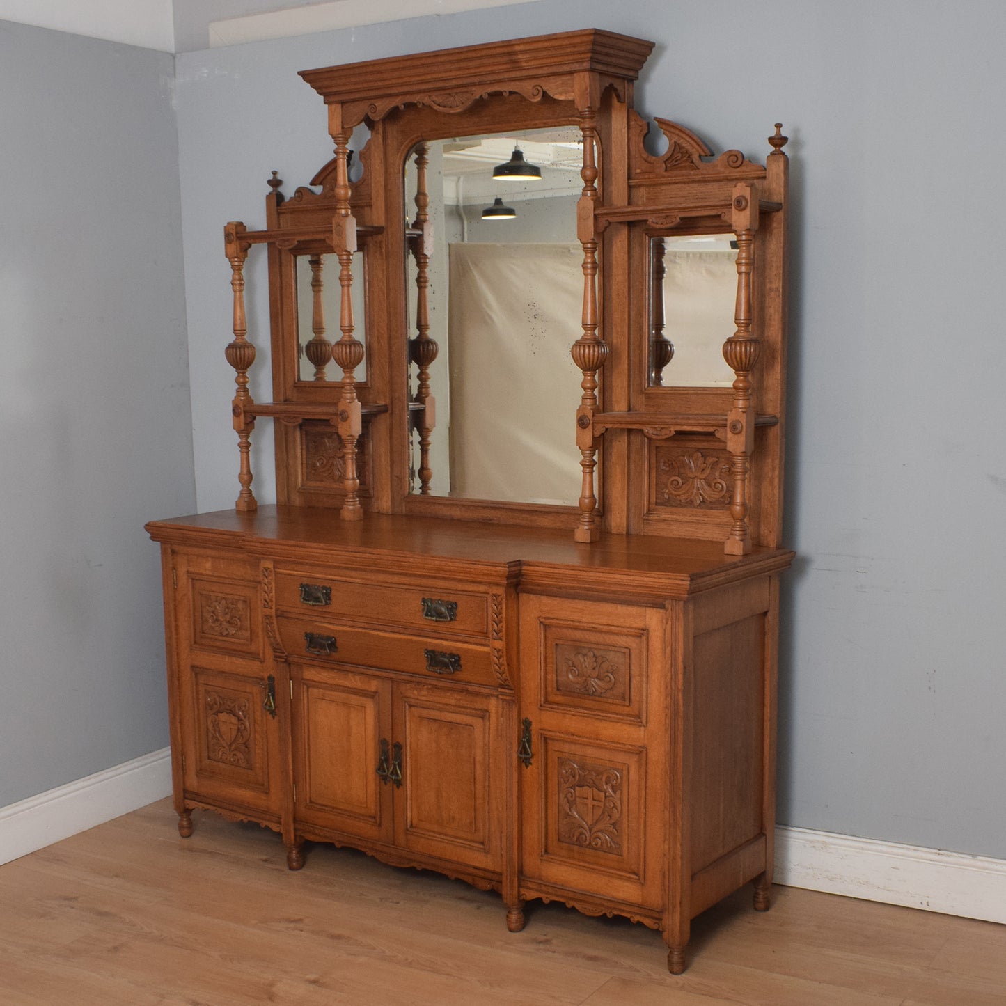 Large Carved Oak Dresser